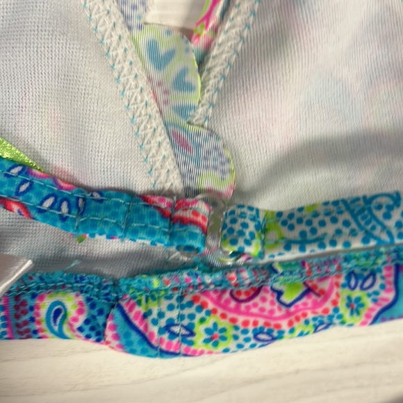 NWT Hula Star Blue Pattern Triangle Bikini Kids - Picture 5 of 5